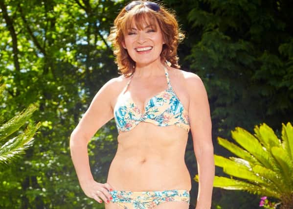 Lorraine Kelly poses in an untouched photograph wearing a bikini. Picture: : Lorraine Fitness