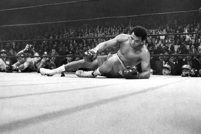 Ali was put on the canvas by Joe Frazier at Madison Square Garden in 1971 when he suffered the first defeat of his career. Picture: Larry C. Morris/The New York Times