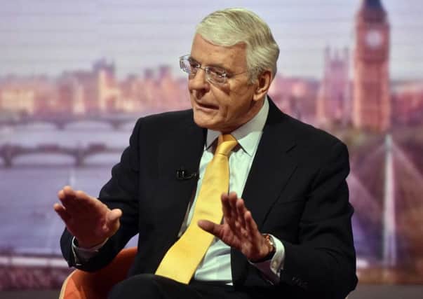 Former Prime Minister Sir John Major appears on The Andrew Marr Show. Picture: Getty Images