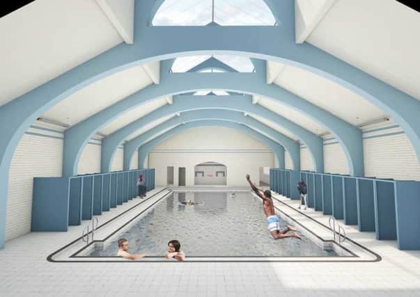 The former ladies pool will be renovated as part of the long-planned re-opening of Govanhill Baths, the last surviving Edwardian bathhouse in Glasgow. Picture: Contributed