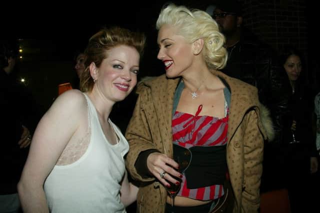 Shirley Manson  with singer Gwen Stefani in 2003. Picture: Evan Agostini/Getty Images
