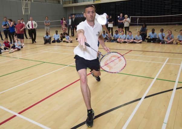 Scotland and Celtic goalkeeper Craig Gordon was unveiled as an ambassador for the 2017 Badminton World Championships in Glasgow. Picture: Bill Murray/SNS