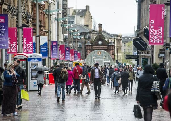 Shoppers on Buchanan Street in Glasgow. Picture: John Devlin