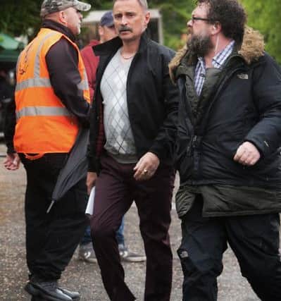 Robert Carlyle was spotted in character as Begbie while filming in Glasgow's Pollokshields district last month. Picture: John Devlin/TSPL