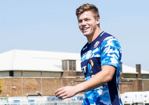 Scotland's new recruit Huw Jones trains at BT Murrayfield ahead of the tour of Japan. Picture: Gary Hutchison/SNS/SRU