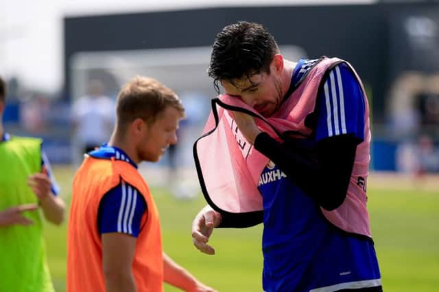 Northern Ireland's Kyle Lafferty was injured during a training session in Lyon. Picture: Jonathan Brady/PA Wire