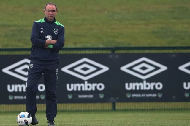 Manager Martin ONeill oversees a Republic of Ireland training session at the National Sports Campus in Abbotstown, Dublin. Picture: Brian Lawless/PA Wire