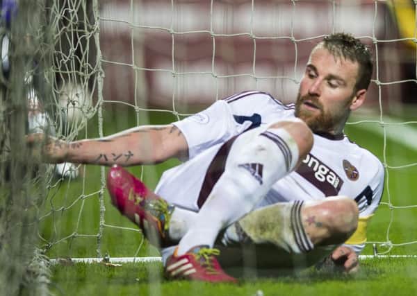 Dumbarton are keen to to sign fromer Hearts midfielder Ryan Stevenson
from Ayr. Picture: Ian Georgeson