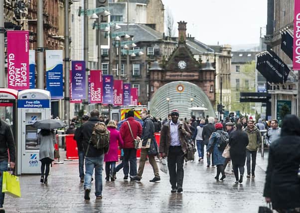 Shoppers on Glasgow's Buchanan Street: Picture: John Devlin