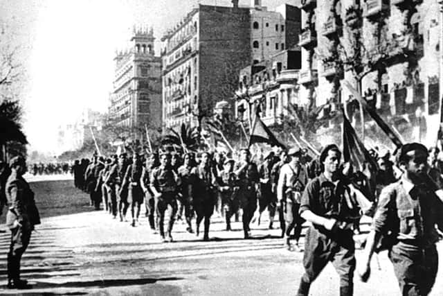 The Spanish Civil War devastated communities, particularly in the Basque Country, as General Franco's forces clashed with the volunteer International Brigades.