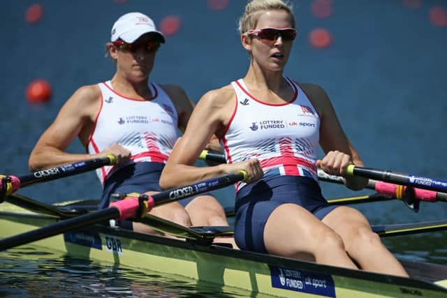 Katherine Grainger, left, and Vicky Thornley will discover their Olympic fate today. Picture: Philipp Schmidli/Getty Images