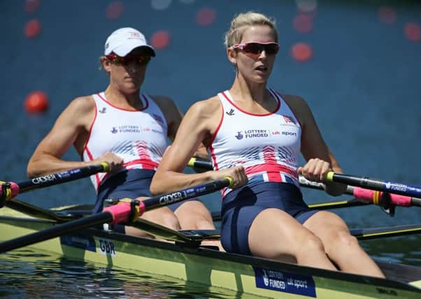 Katherine Grainger, left, and Vicky Thornley will discover their Olympic fate today. Picture: Philipp Schmidli/Getty Images
