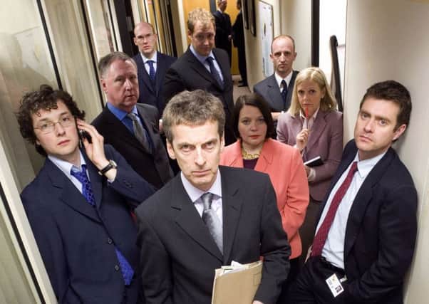 The cast of hit BBC comedy drama The Thick Of It. Picture: BBC