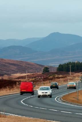 Sections of the A9 between Inverness and Perth will be subject to 10mph limits through roadworks. Picture: TSPL