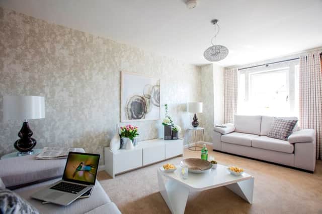 The living room in a Dewar home
