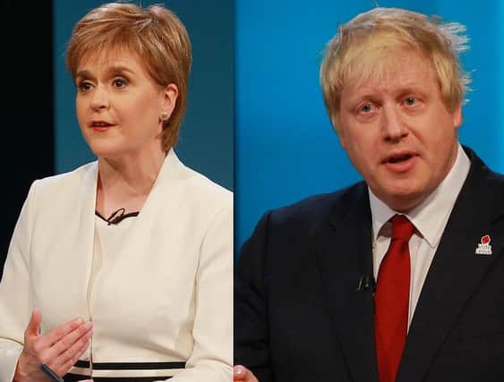 Nicola Sturgeon and Boris Johnson take part in tonight's debate. Picture: Getty