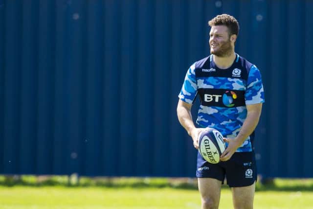 Duncan Taylor in training with Scotland before their departure for Japan. Picture: Gary Hutchison