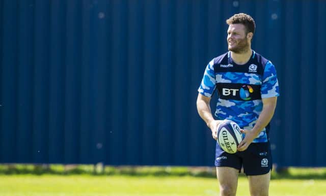 Duncan Taylor in training with Scotland before their departure for Japan. Picture: Gary Hutchison
