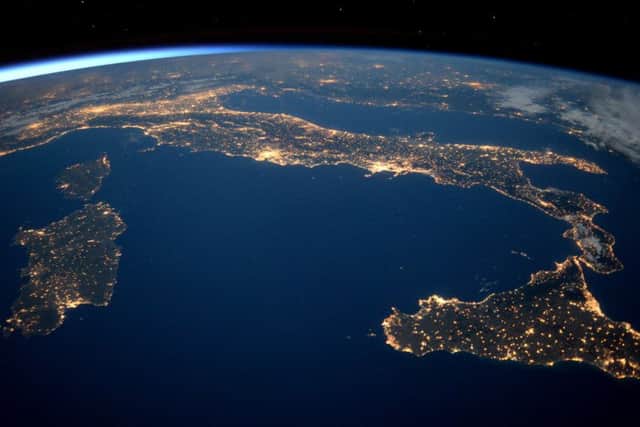 Italy  from the ISS by Tim Peake. Picture: ESA/NASA