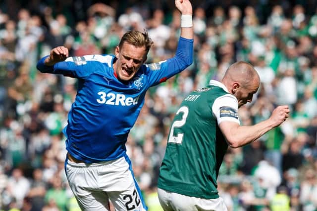 Dean Shiels' last game for Rangers was in the William Hill Scottish Cup final defeat by Hibs last month. Picture: Robert Perry