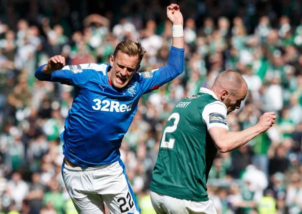 Dean Shiels' last game for Rangers was in the William Hill Scottish Cup final defeat by Hibs last month. Picture: Robert Perry