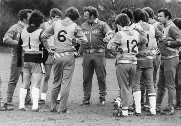 Don Revie, centre, discusses tactics before a World Cup qualifier against Luxembourg at Wembley in March 1977.
Photographs: GettyGetty Images)