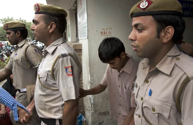 One of the five convicted men in the gang rape of a 51-year-old Danish tourist in 2014. Picture: AP