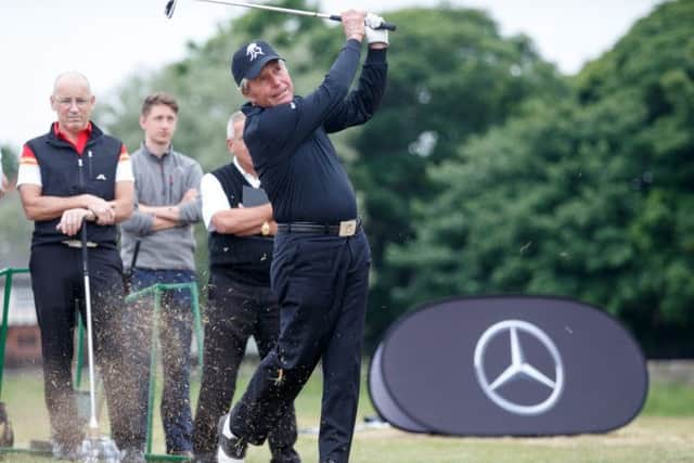 Old master Gary Player in action at Royal Troon.  Picture: Robert Perry