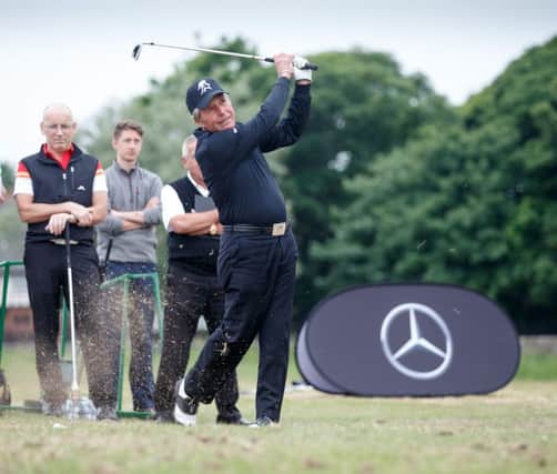 Old master Gary Player in action at Royal Troon. Picture: Robert Perry