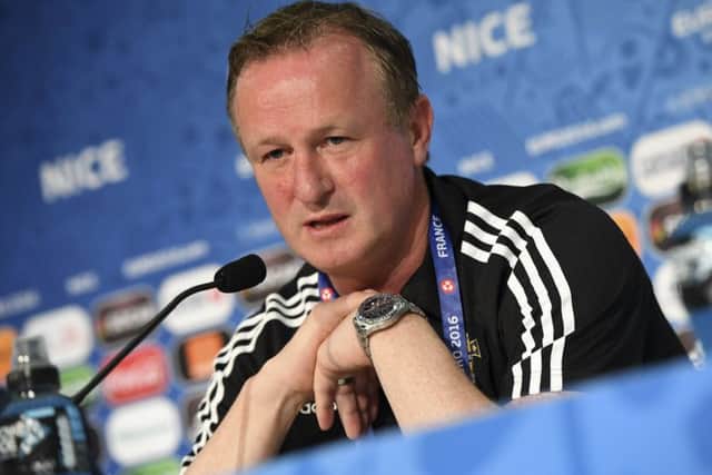 Northern Ireland's Michael O'Neill cut his managerial teeth with Brechin City. Picture: UEFA via Getty Images