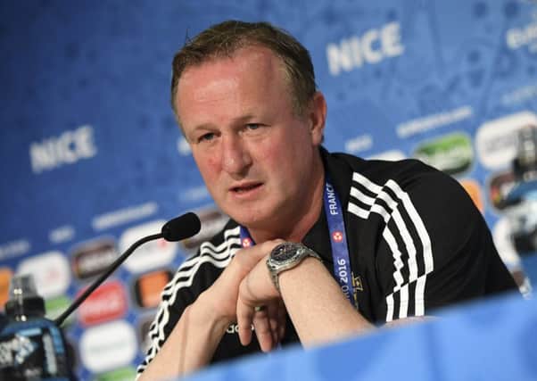 Northern Ireland's Michael O'Neill cut his managerial teeth with Brechin City. Picture: UEFA via Getty Images