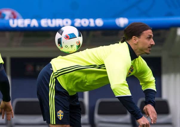 Swedens captain Zlatan Ibrahimovic in training at the Stade de France, where his team are due to play the Republic of Ireland  tonight. Picture: AFP/Getty Images