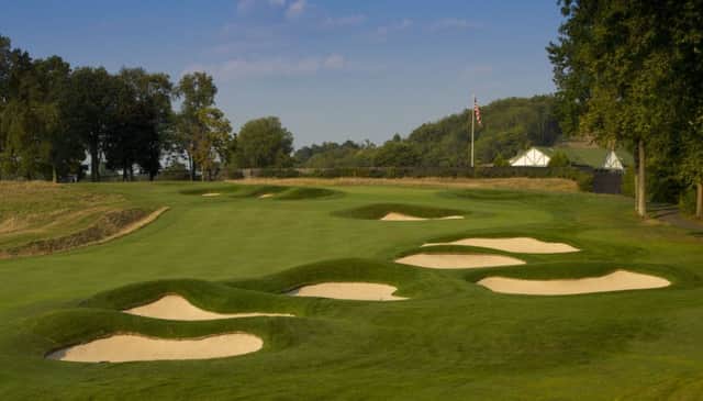 A maze of bunkers at the par-4 second hole at Oakmont Country Club, which hosts this years US Open. Picture: Getty