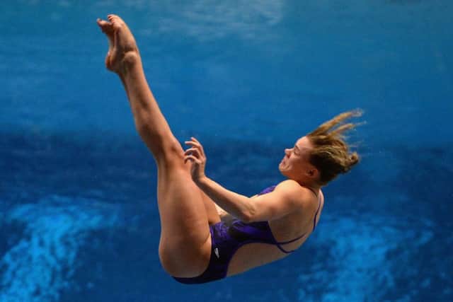 Grace Reid competing in the Women's 3m Springboard final atthe British Diving Championships. Picture: Tony Marshall/Getty