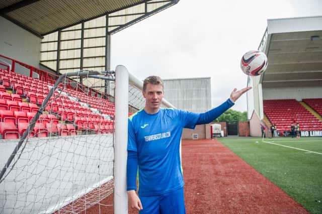 Jordan Moore at the PFA Scotland Showcase & Exit Trial at Broadwood Stadium. Picture: John Devlin