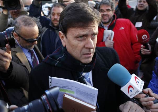 Doctor Eufemiano Fuentes arrives at a court house in Madrid in 2013. Picture: Andres Kudacki/AP
