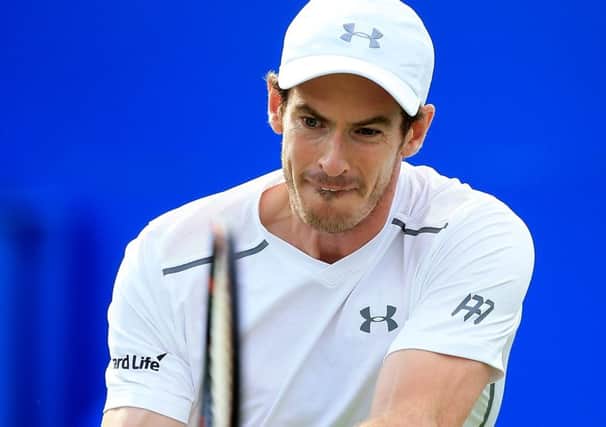 Andy Murray was watched by new coach Ivan Lendl as he overcame touch opponent Nicolas Mahut at Queen's.  Picture: Ben Hoskins/Getty