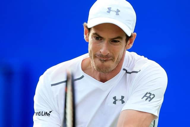 Andy Murray was watched by new coach Ivan Lendl as he overcame touch opponent Nicolas Mahut at Queen's.  Picture: Ben Hoskins/Getty