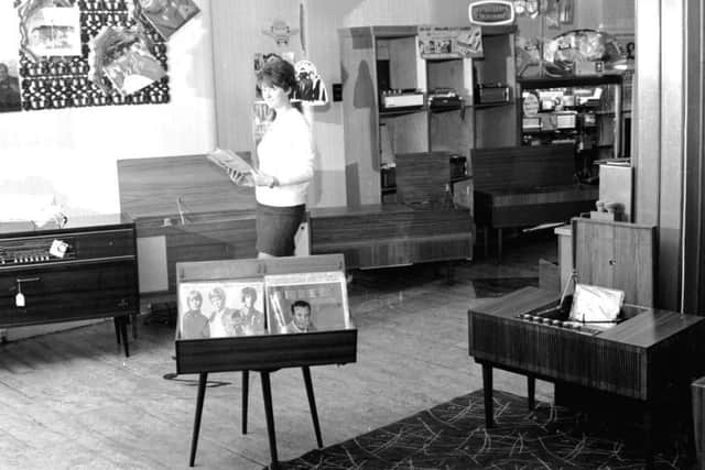 The record department in Telectra House in Great Junction Street, Leith, in November 1967. The building was demolished in 2003. Picture: Crauford Tait/TSPL