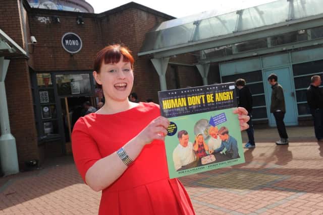 Polly Bound, from Aberdeen, holds her copy of Malcolm Middleton's album Human Don't Be Angry outside Mono in Glasgow. She bought the LP on Record Store Day in 2012. Picture: Robert Perry/TSPL