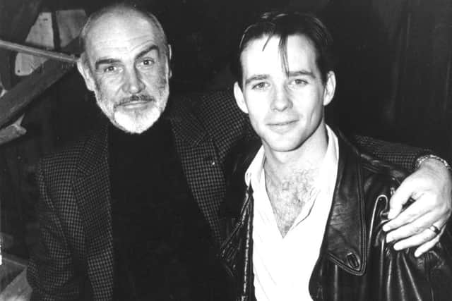 Sir Sean Connery with sone Jason in April 1988. Picture: TSPL