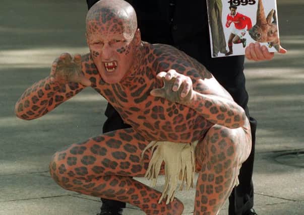 Tom Leppard, hermit had leopard spots tattooed over 99.2 per cent of his body. Picture: PA