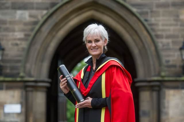 Judy Murray receives an Honorary Degree from the University of Glasgow. Picture: John Devlin