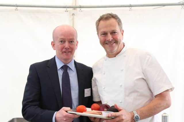 Johnston Carmichael partner Peter Innes with Nick Nairn in Stirling. Picture: Contributed
