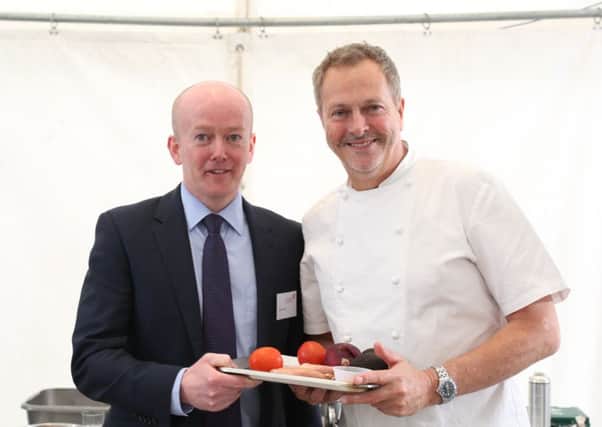 Johnston Carmichael partner Peter Innes with Nick Nairn in Stirling. Picture: Contributed