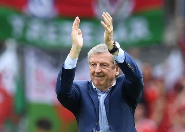 England manager Roy Hodgson celebrates after his side's Euro 2016 group B win over Wales in Lens. Picture: Paul Ellis/AFP/Getty
