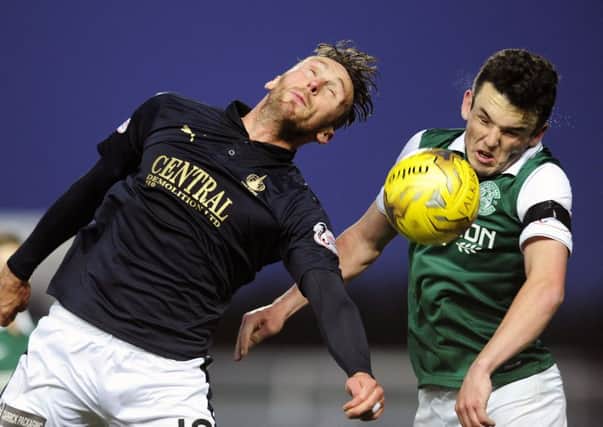 Falkirk defeated Hibs in the Scottish Premiership play-offs last season. Picture: Michael Gillen