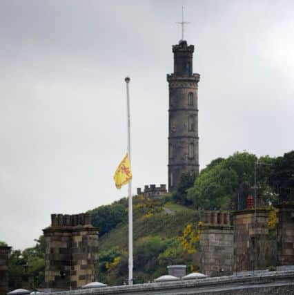 A flag at half mast above the Palace of Holyroodhouse. Picture: PA