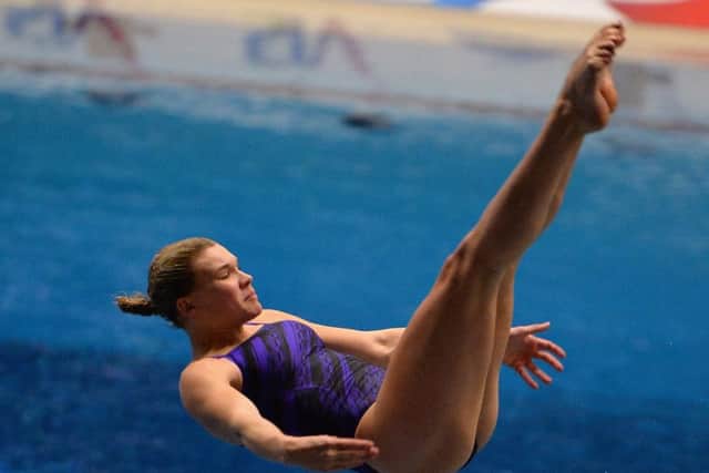 Grace Reid competing in the women's 3m springboard final at the 2016 British Diving Championships. Picture: Tony Marshall/Getty