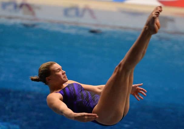 Grace Reid competing in the women's 3m springboard final at the 2016 British Diving Championships. Picture: Tony Marshall/Getty